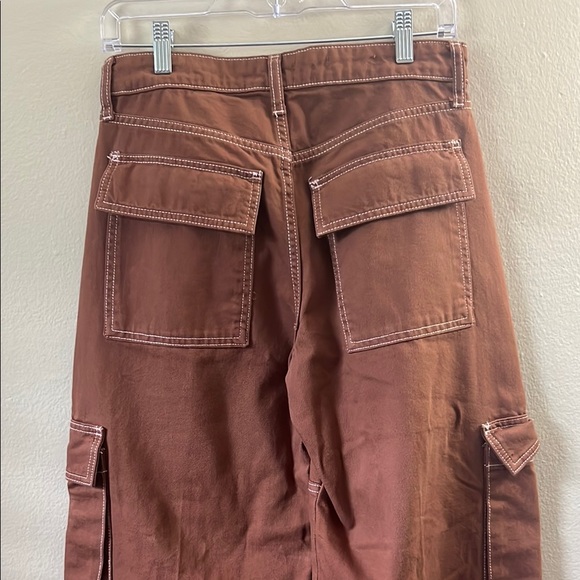 Wild Fable Brown Pants with Contrast Stitching - Picture 8 of 9